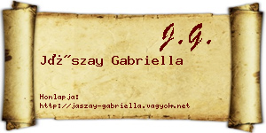 Jászay Gabriella névjegykártya